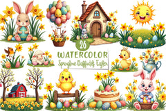 Springtime Daffodils Easter Clipart Bundle 2 - CraftNest - Digital Crafting and Art