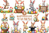 Cute Easter Rabbit Clipart Bundle 1