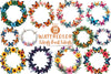 Butterfly Wreath Clipart Bundle