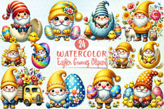 Easter Gnomes Clipart Bundle - CraftNest - Digital Crafting and Art