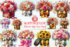 Hatbox Flower Clipart Bundle