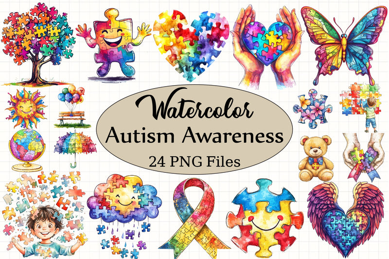 Autism Awareness Clipart Bundle - CraftNest - Digital Crafting and Art