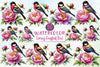 Spring Evening Grosbeak Bird Clipart Bundle