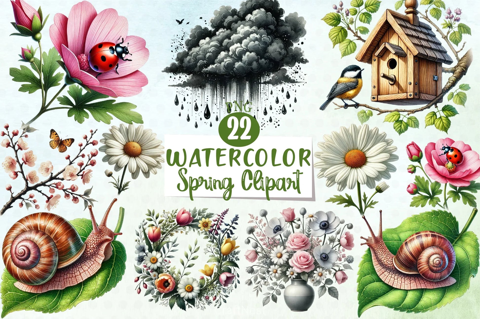 Spring Clipart Bundle 3 - CraftNest - Digital Crafting and Art