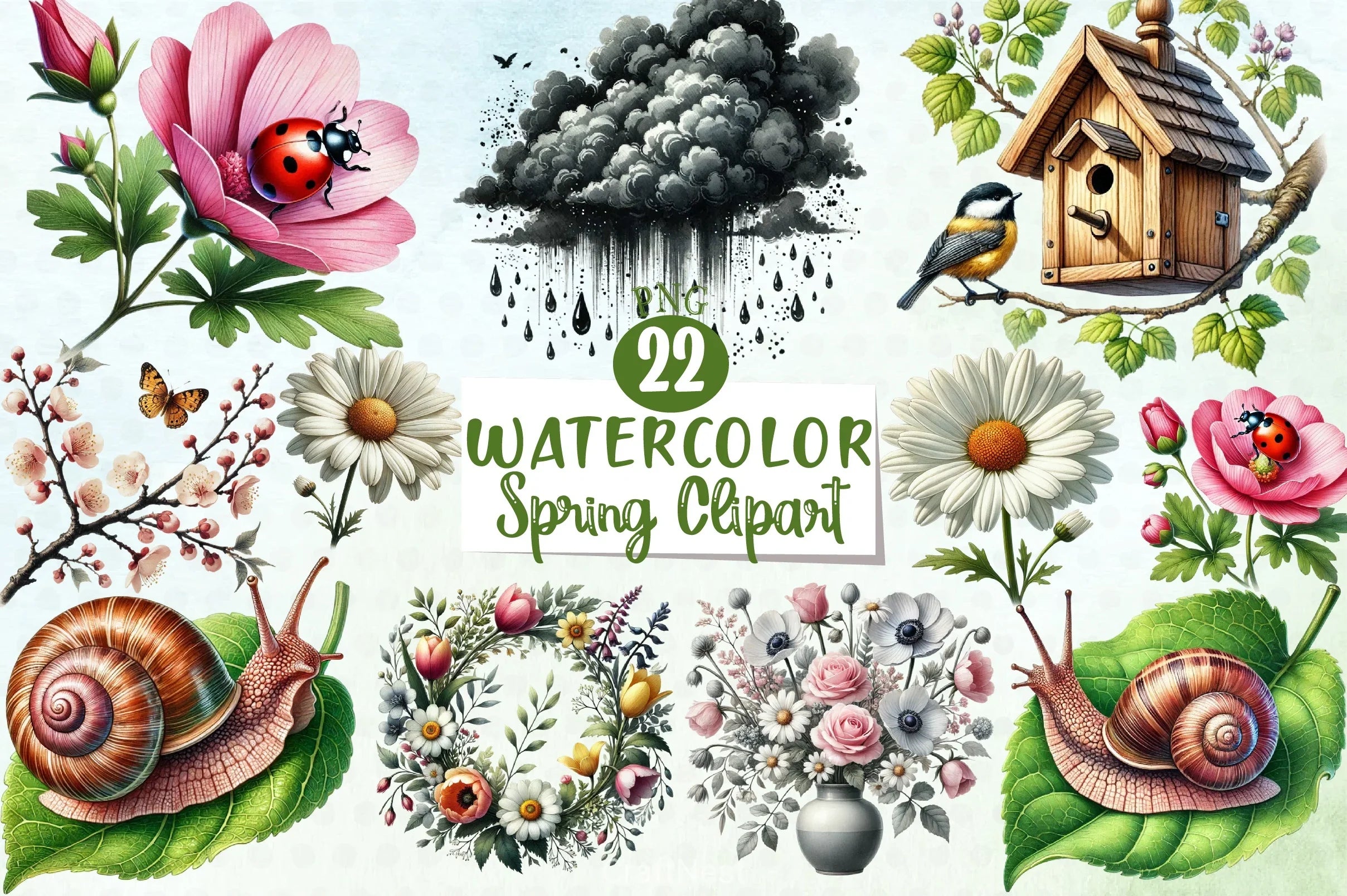 Spring Clipart Bundle 3 - CraftNest - Digital Crafting and Art