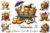 Halloween Pumpkin Cart Clipart Bundle