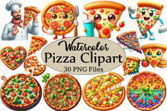 Pizza Clipart Bundle 3 - CraftNest - Digital Crafting and Art