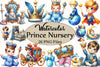 Little Prince Blue Baby Nursery Clipart Bundle