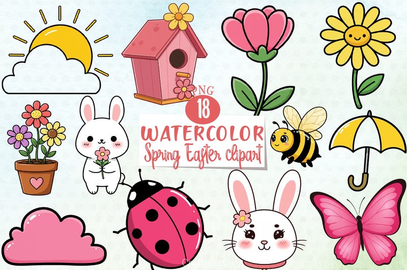 Spring Easter Clipart Bundle 3 - CraftNest - Digital Crafting and Art
