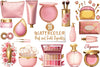 Pink Gold Cosmetics Clipart Bundle 1