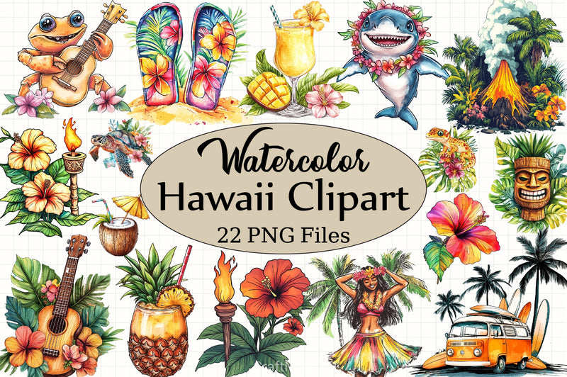 Hawaii Clipart Bundle 1 - CraftNest - Digital Crafting and Art