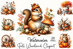 Fall Woodland Clipart Bundle - CraftNest - Digital Crafting and Art