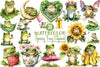 Spring Frog Clipart Bundle