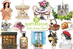 Parisian Summer Clipart Bundle - CraftNest - Digital Crafting and Art