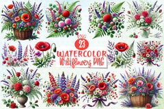 Wildflowers Clipart Bundle 2 - CraftNest - Digital Crafting and Art