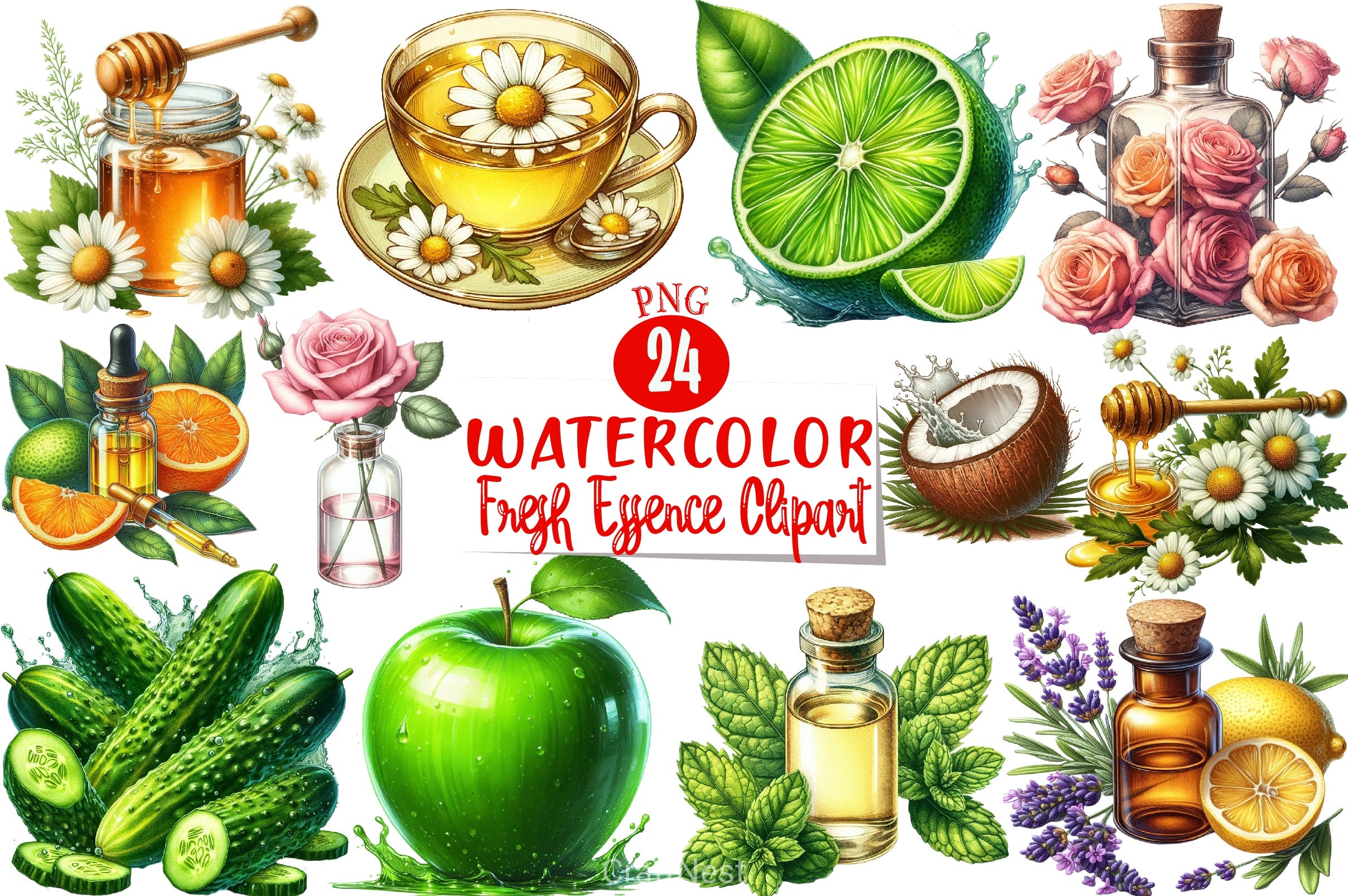 Fresh Essence Clipart Bundle - CraftNest - Digital Crafting and Art
