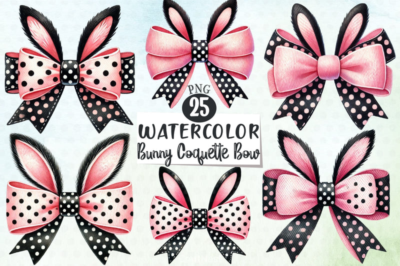 Easter Bunny Bow Clipart Bundle 3 - CraftNest - Digital Crafting and Art