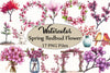 Spring Redbud Flower Clipart Bundle