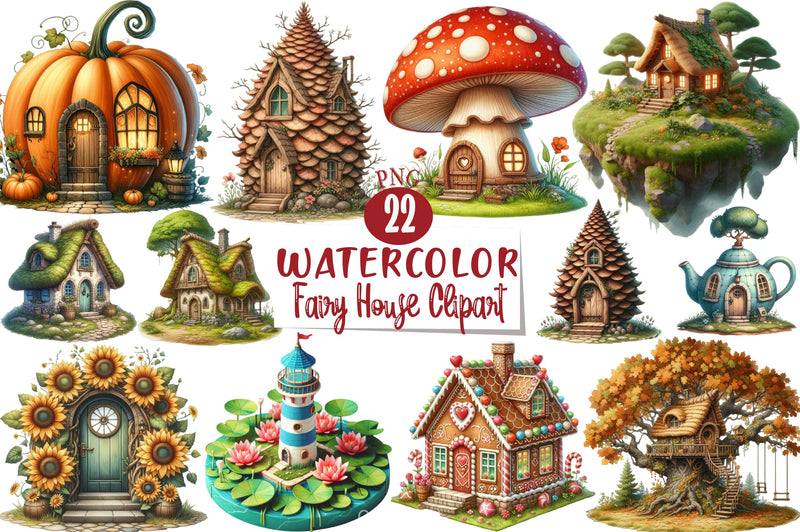 Fairy House Clipart Bundle 5 - CraftNest - Digital Crafting and Art