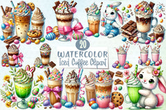 Easter Iced Coffee Clipart Bundle - CraftNest - Digital Crafting and Art