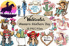 Western Mothers Day Cowgirl Clipart Bundle