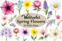 Spring Flowers Clipart Bundle 9 - CraftNest - Digital Crafting and Art