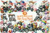 Easter Biker Bunny Clipart Bundle