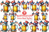 American Patriotic Flag Beer Clipart Bundle