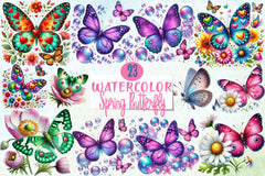 Spring Butterfly Clipart Bundle 4 - CraftNest - Digital Crafting and Art