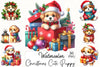 Christmas Puppy Clipart Bundle