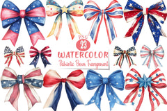 Patriotic Bows Clipart Bundle - CraftNest - Digital Crafting and Art