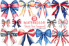 Patriotic Bows Clipart Bundle