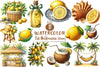 Mediterranean Lemon Beach Clipart Bundle 2