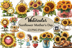 Sunflower Mother's Day Clipart Bundle 3 - CraftNest - Digital Crafting and Art