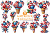 4th of July Candy Ice Cream Clipart Bundle 1
