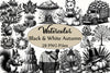 Black & White Autumn Clipart Bundle 5