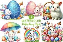 Peeking Bunny Clipart Bundle - CraftNest - Digital Crafting and Art
