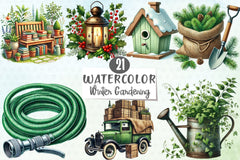 Winter Gardening Clipart Bundle 2 - CraftNest - Digital Crafting and Art