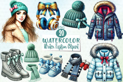 Winter Fashion Clipart Bundle 1 - CraftNest - Digital Crafting and Art