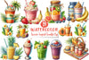 Summer Tropical Smoothie Clipart Bundle