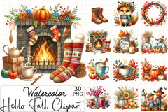 Hello Fall Clipart Bundle - CraftNest - Digital Crafting and Art