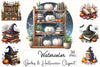 Books & Halloween Clipart Bundle