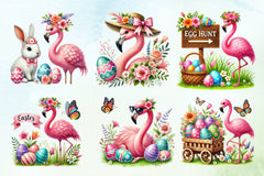 Easter Flamingo Clipart Bundle - CraftNest - Digital Crafting and Art