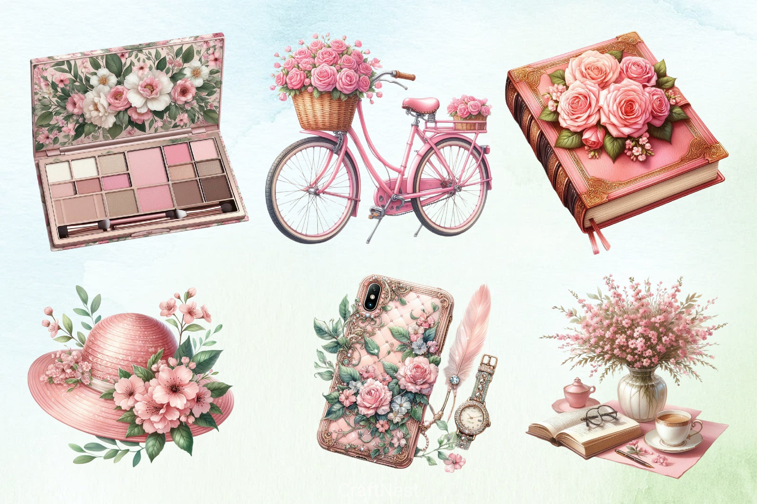 Pink Spring Fashion Clipart Bundle 2 - CraftNest - Digital Crafting and Art