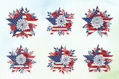 American Patriotic Star Clipart Bundle    2 - CraftNest - Digital Crafting and Art