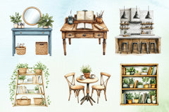 Home Furniture Clipart Bundle 4 - CraftNest - Digital Crafting and Art