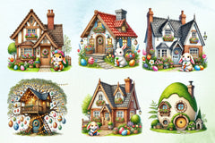 Easter House Clipart Bundle 5 - CraftNest - Digital Crafting and Art