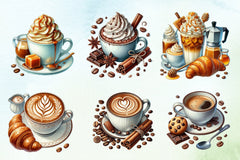 Coffee Addiction Clipart Bundle - CraftNest - Digital Crafting and Art