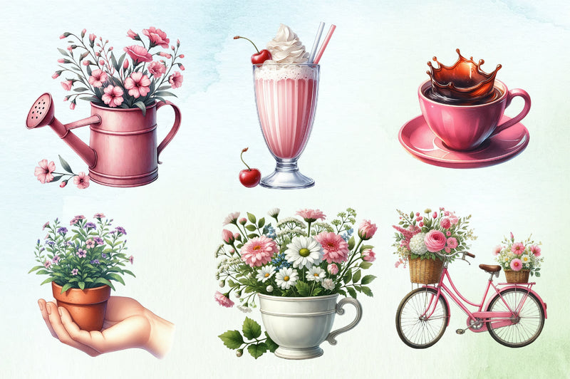 Daydream Spring Bliss Clipart Bundle - CraftNest - Digital Crafting and Art