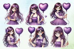Valentine Girl Clipart Bundle 3 - CraftNest - Digital Crafting and Art